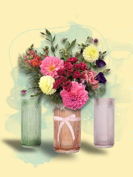 Ribbed Cylinder Florals