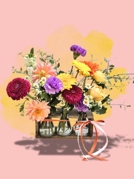 Florals in a Beaker Vase
